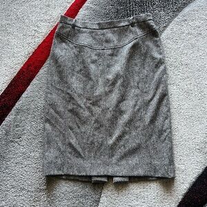 Escada Wool Salt & Pepper Pencil Skirt